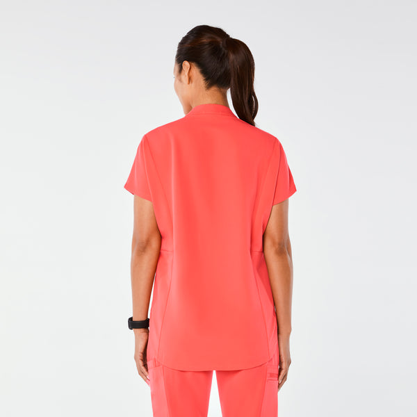 women's Fireside Montex - Mock Neck Scrub Top