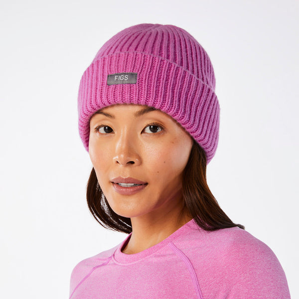 Pink Cloud FIGS Logo Beanie