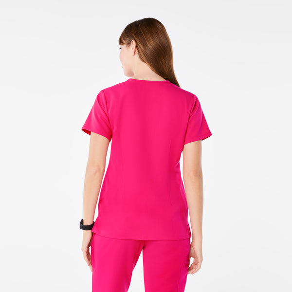 women's Shocking Pink Catarina One-Pocket Scrub Top™