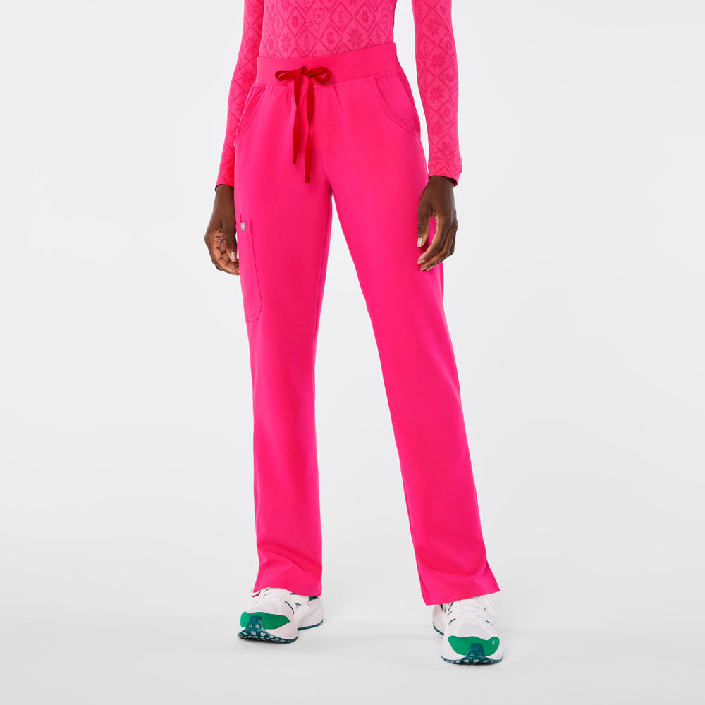 women's Shocking Pink Kade Cargo Scrub Pant™