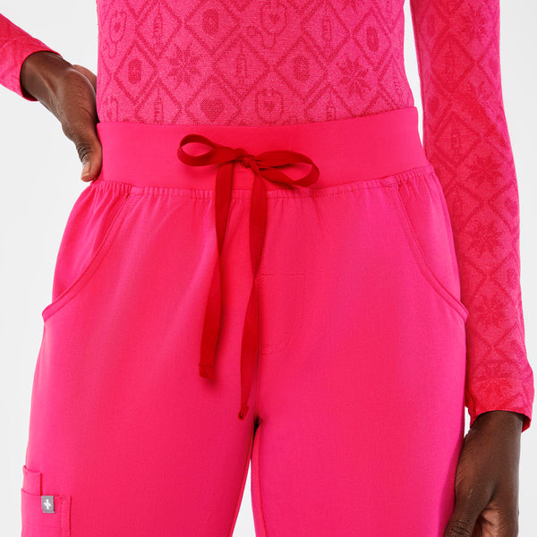 women's Shocking Pink Kade Cargo Scrub Pant™