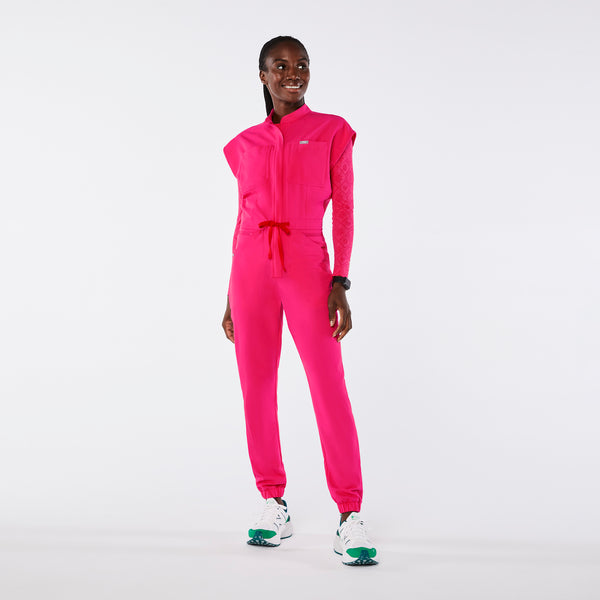 women's Shocking Pink Rafaela Cargo ScrubJumpsuit™