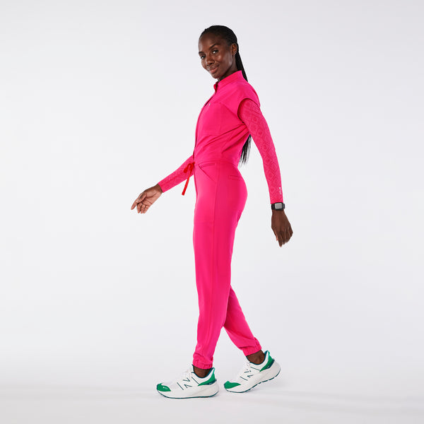 women's Shocking Pink Rafaela Cargo ScrubJumpsuit™