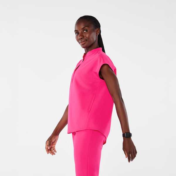 women's Shocking Pink Rafaela Oversized Scrub Top™
