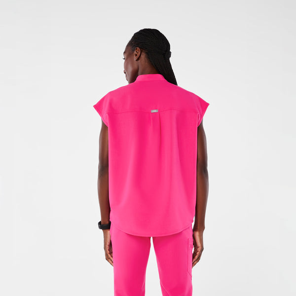 women's Shocking Pink Rafaela Oversized Scrub Top™