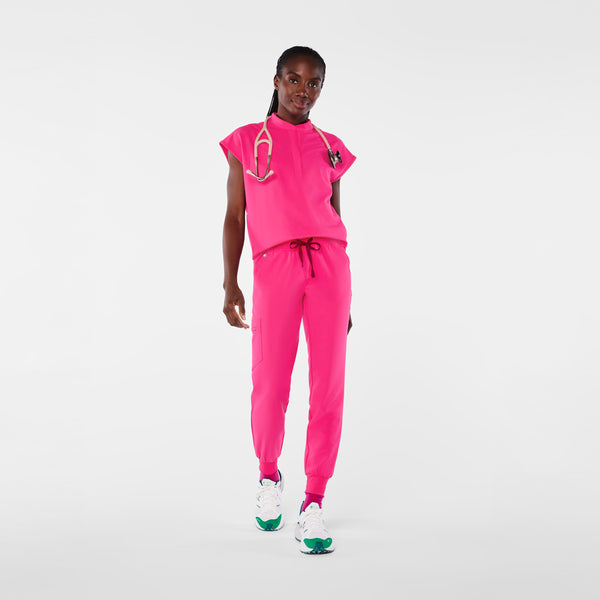 women's Shocking Pink Rafaela Oversized Scrub Top™