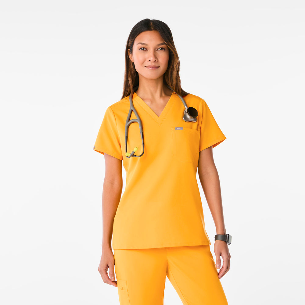 women's Emergency Yellow Catarina One-Pocket Scrub Top™