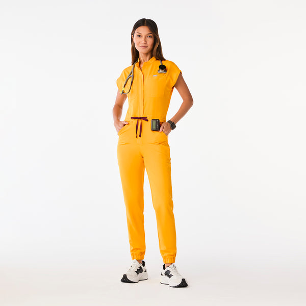 women's Emergency Yellow Rafaela Cargo ScrubJumpsuit™