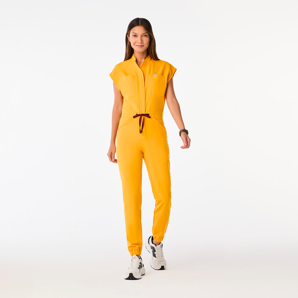 women's Emergency Yellow Rafaela Cargo ScrubJumpsuit™