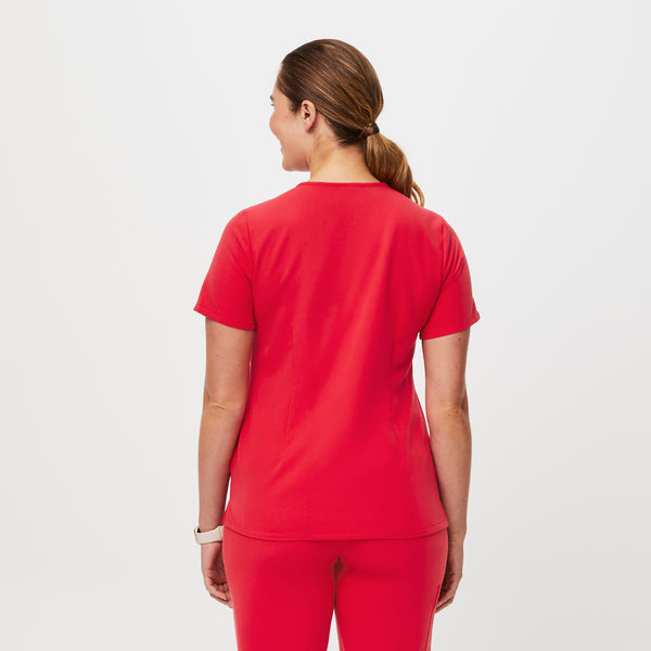 women's Neon Red Catarina™ - One-Pocket Scrub Top (3XL - 6XL)