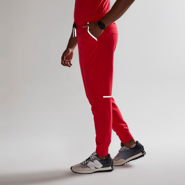 men's Neon Red Hi-Vis Tansen™  Jogger Scrub Pants (3XL - 6XL)
