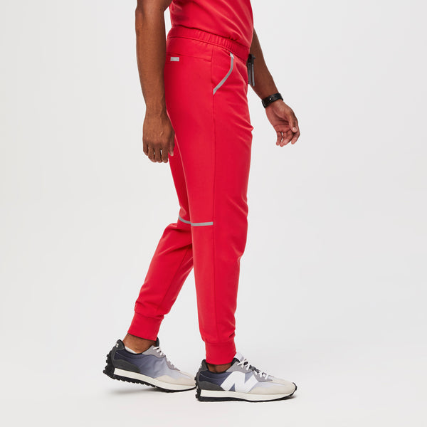 men's Neon Red Hi-Vis Tansen™ - Short Jogger Scrub Pants (3XL - 6XL)