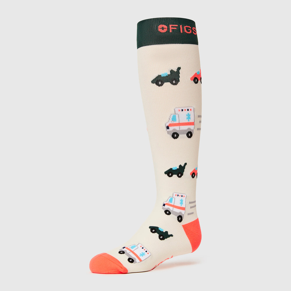 women's Cream EMT Race - Compression Socks