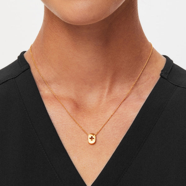 FIGS | V Coterie Gold FIGS Logo - Necklace