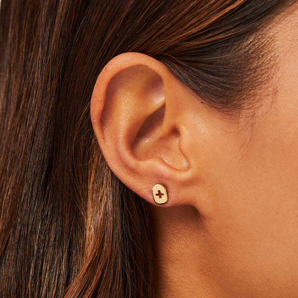 FIGS | V Coterie FIGS Gold Logo - Earrings