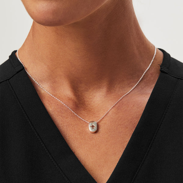 FIGS | V Coterie Silver FIGS Logo - Necklace