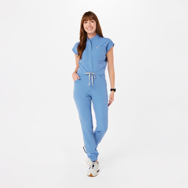 women's Ceil Blue Rafaela - Cargo ScrubJumpsuit™