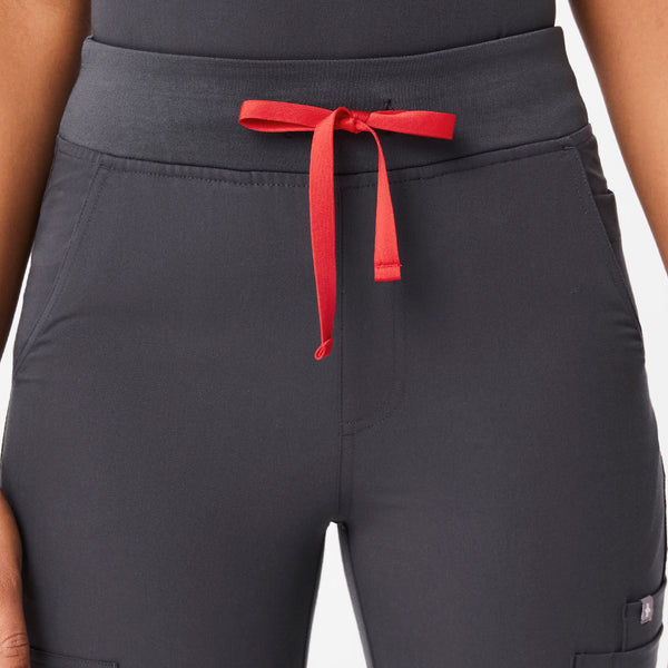 Women's Charcoal Yola High-Rise Slim -  Scrub Pant