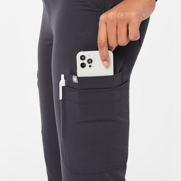 Women's Charcoal Yola High-Rise Slim -  Scrub Pant (Old SKU Formats)