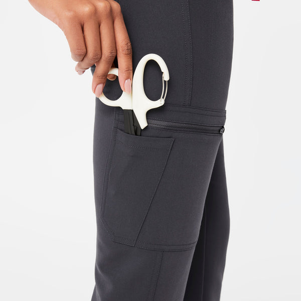 Women's Charcoal Yola High-Rise Slim -  Scrub Pant