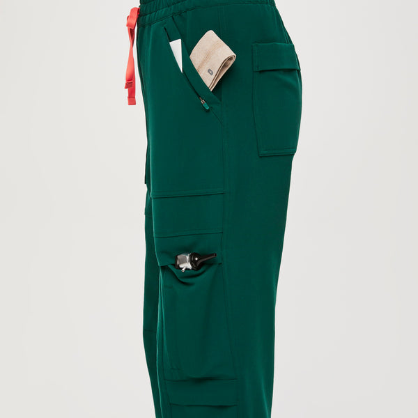 women's Forest Green 23-Pocket - Tall Barrel Scrub Pants