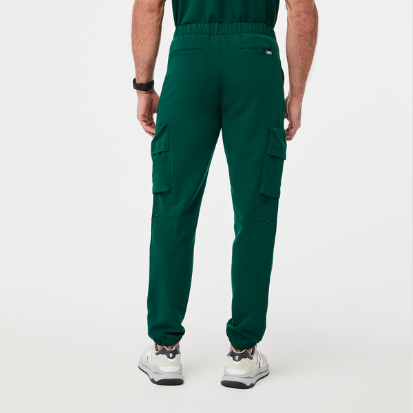 men's Forest Green 23-Pocket - Short Jogger Scrub Pants