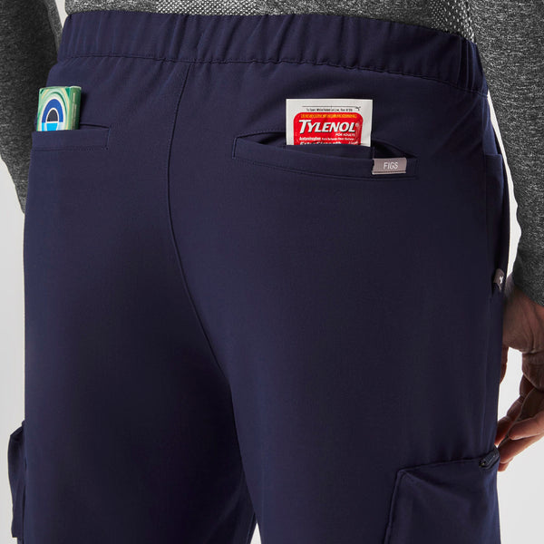 men's Navy 23-Pocket - Short Jogger Scrub Pants