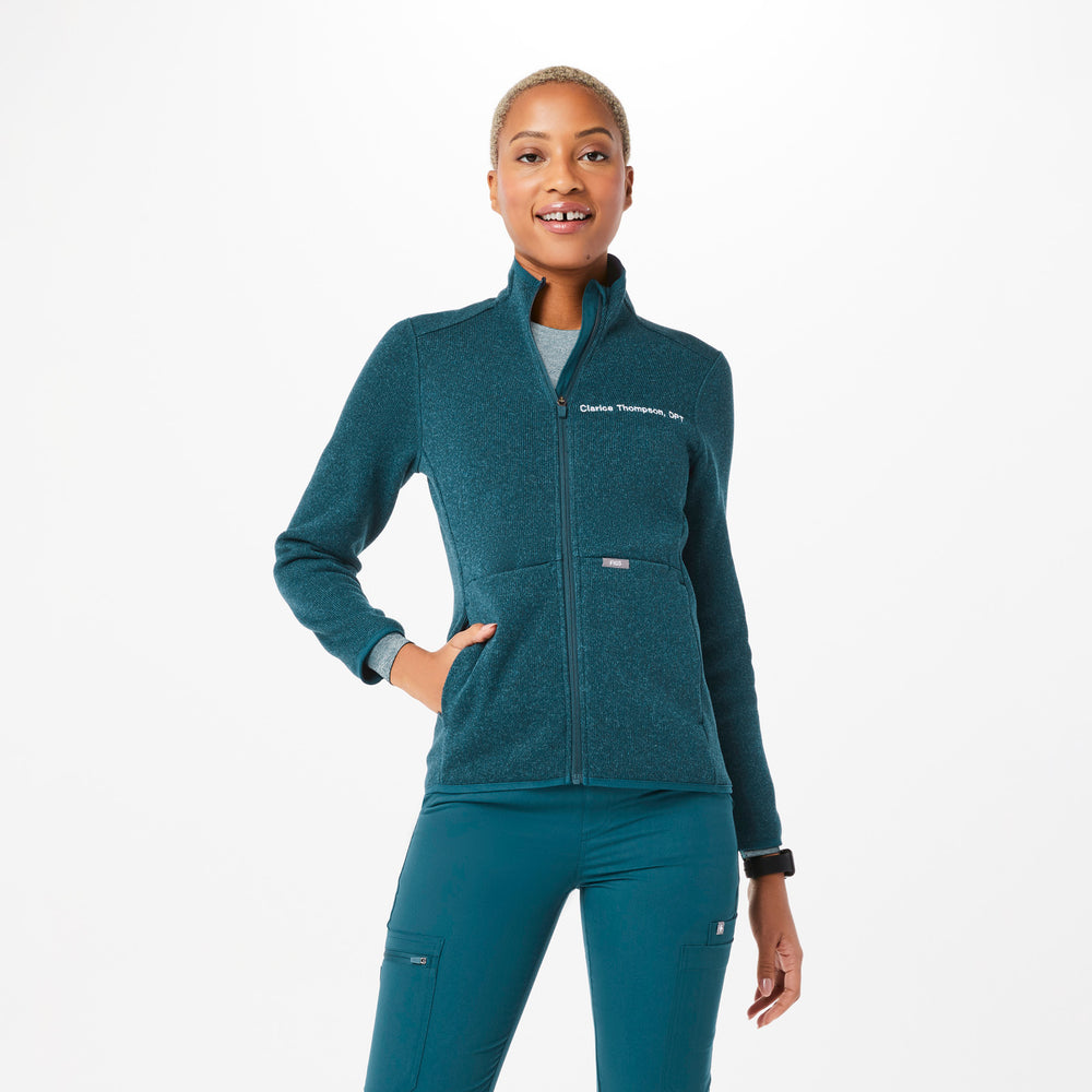 women's Caribbean Blue On-Shift™ - Sweater Knit Jacket