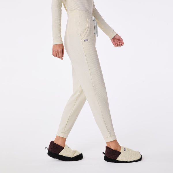 women's Cream Off-Shift High Waisted Waffle Jogger Sweatpant™