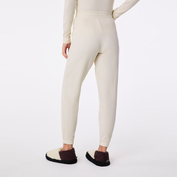 women's Cream Off-Shift High Waisted Waffle Jogger Sweatpant™