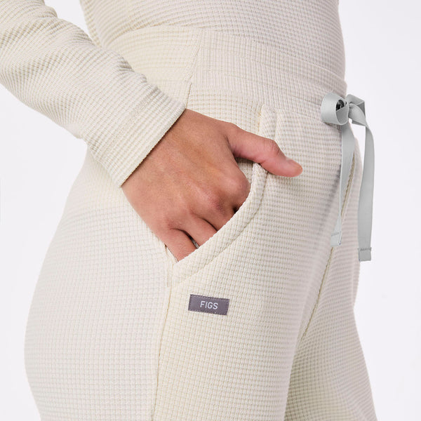 women's Cream Off-Shift High Waisted Waffle Jogger Sweatpant™