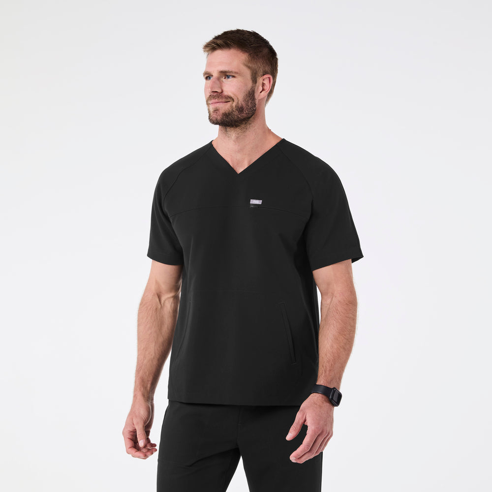 men's Black Baker V-Neck - Scrub Top