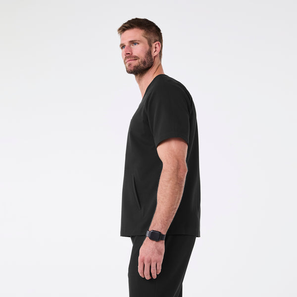 men's Black Baker V-Neck - Scrub Top