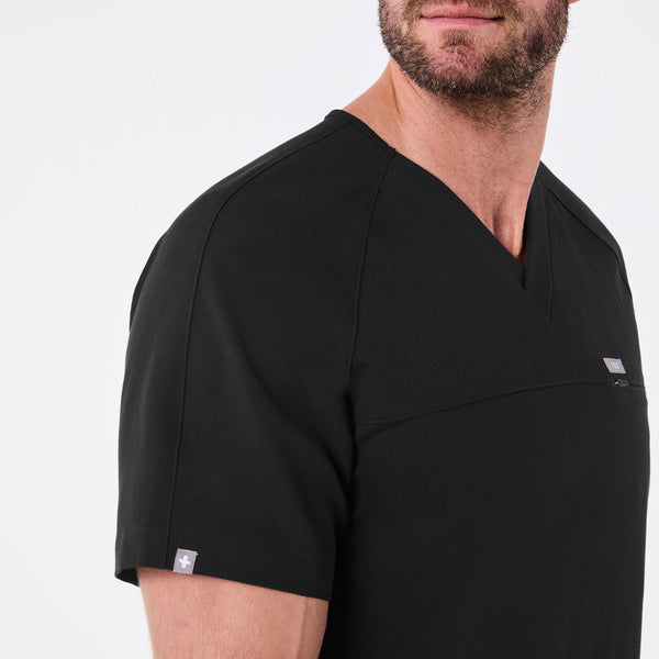 men's Black Baker V-Neck - Scrub Top