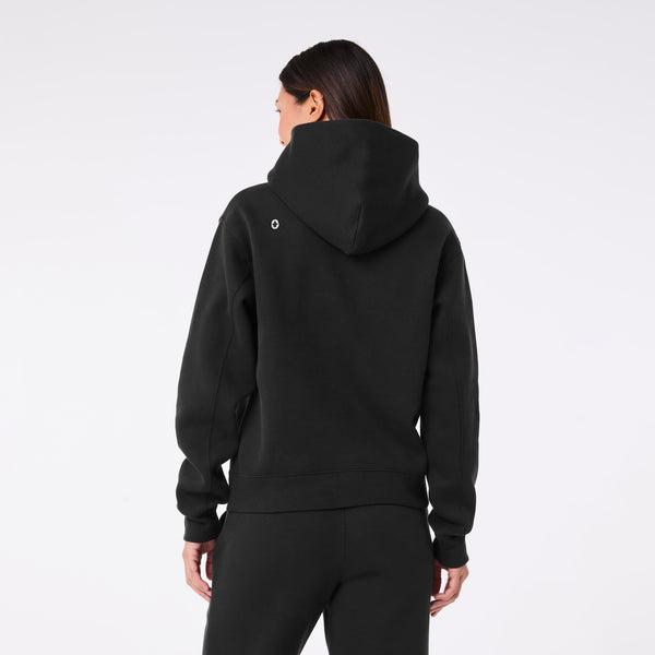 women's Black Off-Shift FIGS Logo - Hoodie Sweatshirt™