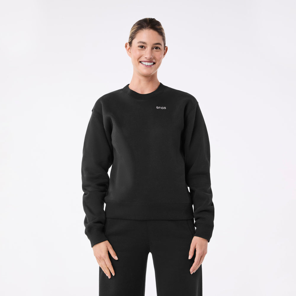 women's Black Off-Shift Relaxed - Crewneck Sweatshirt™