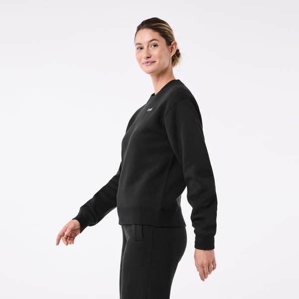 women's Black Off-Shift Relaxed - Crewneck Sweatshirt™