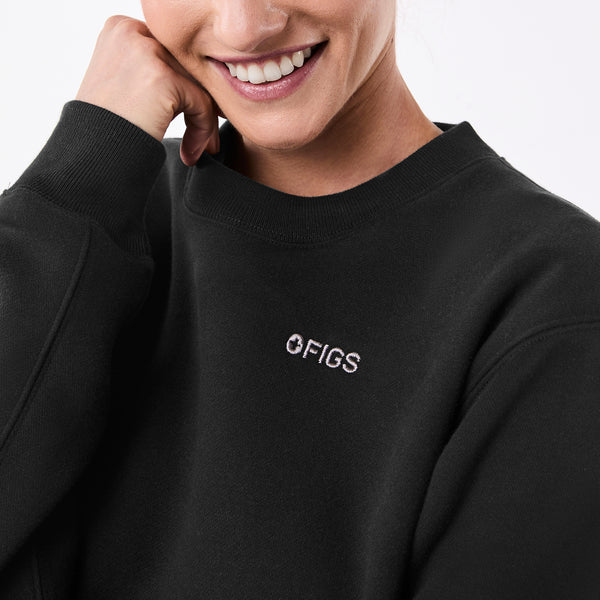 women's Black Off-Shift Relaxed - Crewneck Sweatshirt™