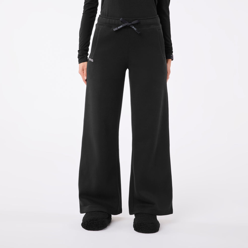 women's Black Off-Shift Wide Leg - Sweatpant™