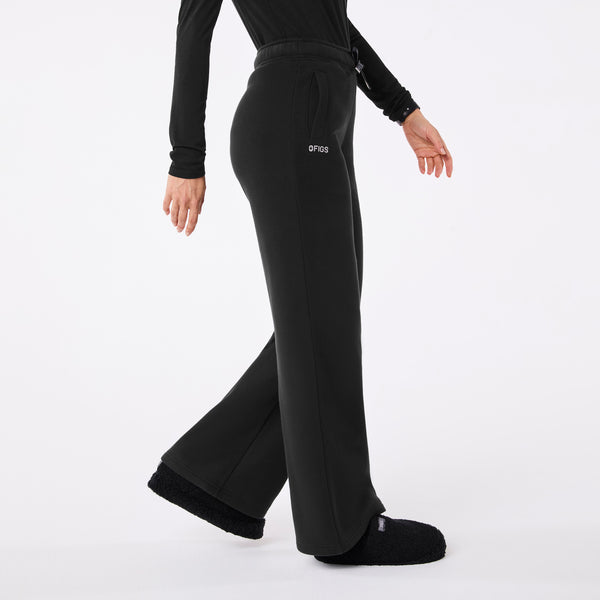 women's Black Off-Shift Wide Leg - Sweatpant™