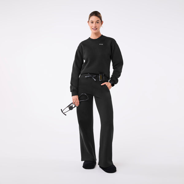 women's Black Off-Shift Wide Leg - Sweatpant™