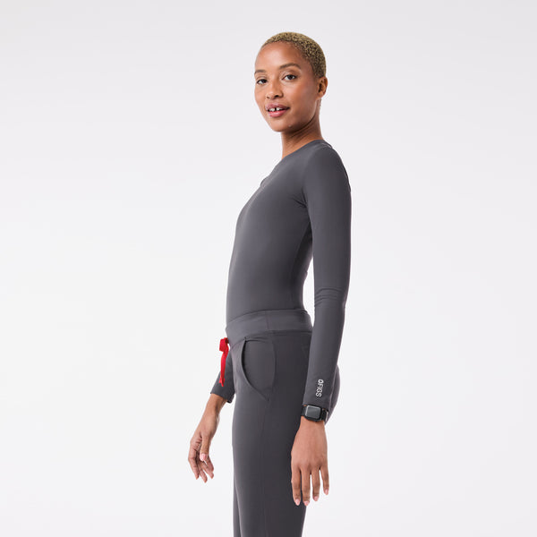 women's Charcoal Ribbed - Longsleeve Underscrub