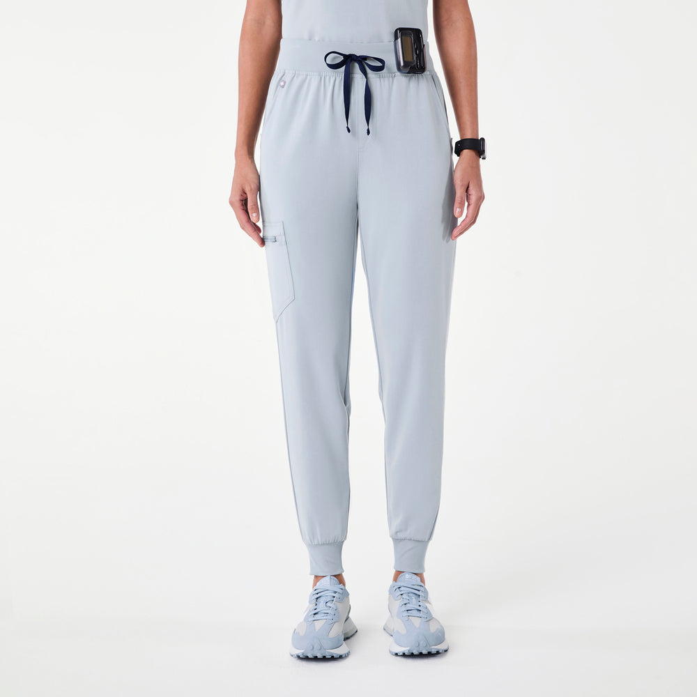 women's Dusty Blue Zamora High-Rise - Petite Jogger Scrub Pant™