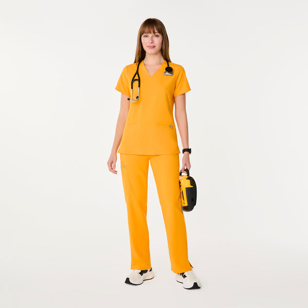 women's Emergency Yellow Casma Three-Pocket Scrub Top™