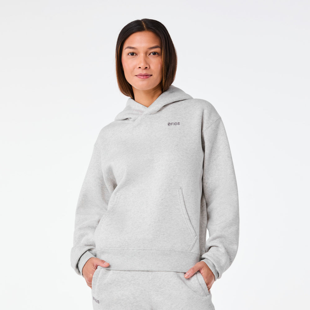 women's Heather Grey Off-Shift - Hoodie Sweatshirt™