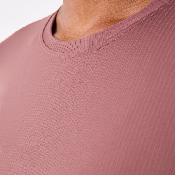 women's Mauve Ribbed - Longsleeve Underscrub