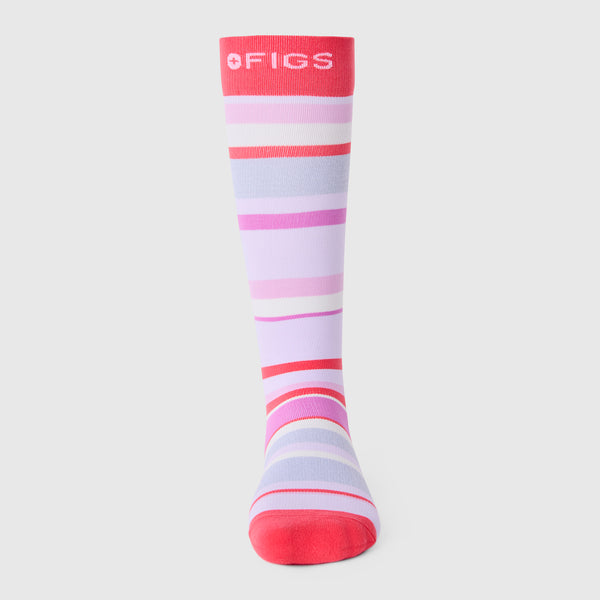 women's Fireside Multi Heather Stripe - Compression Socks