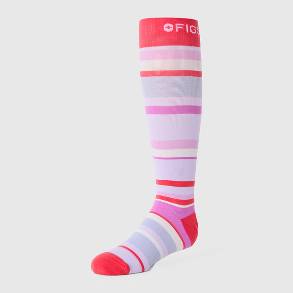 women's Fireside Multi Heather Stripe - Compression Socks