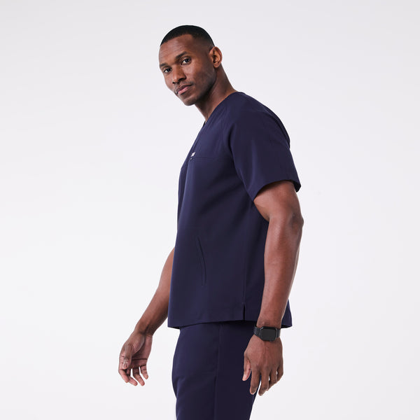 men's Navy Baker V-Neck - Scrub Top