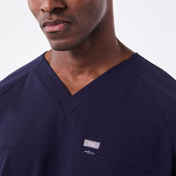 men's Navy Baker V-Neck - Scrub Top